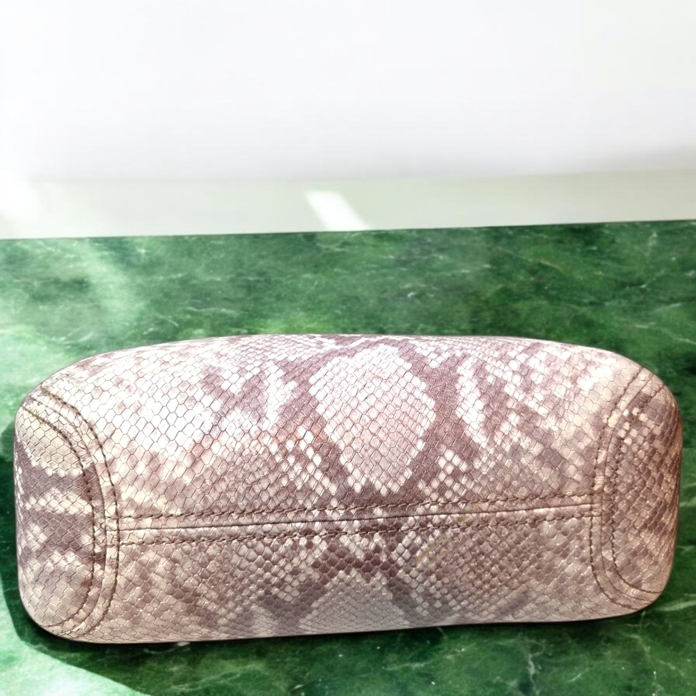 Michael Kors Neutral Python Embossed Leather Shou… - image 10